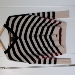 J. Crew Red Blue Cream Cashmere XS Sweater